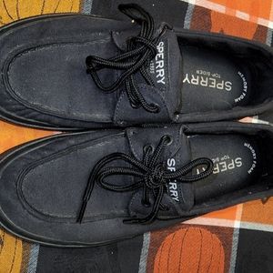 Sperry black boat shoe